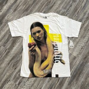 Dissizit Kate Moss Graphic Cotton T Shirt White Size L New